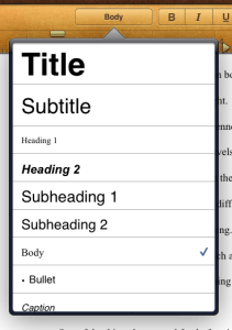 Apple Pages for iPad