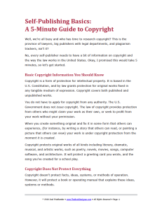 Self-Publisher's Quick and Easy Guide to Copyright-PDF