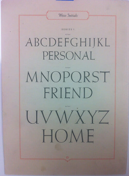 Weiss typeface Weiss typeface