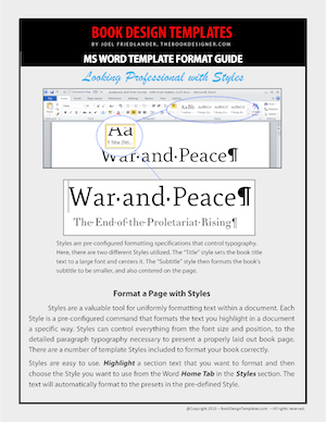 MS Word Template Format Guide