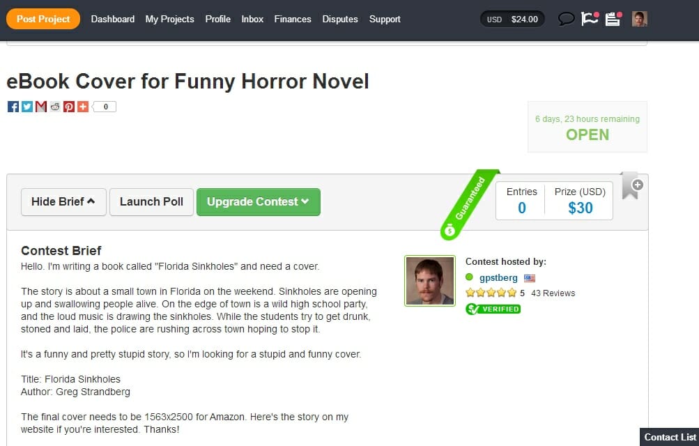Using Freelancer Contests For Your Ebook Covers By Greg Strandberg