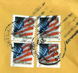 Franked stamps