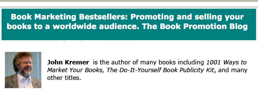 john kremer book marketing self-publishing