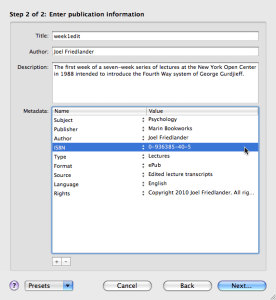 Storyist metadata storyist epub metadata self-publishing