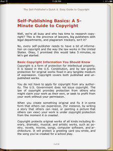 Self-Publisher's Quick and Easy Guide to Copyright-ePub