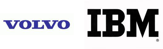Square serif typefaces as logos