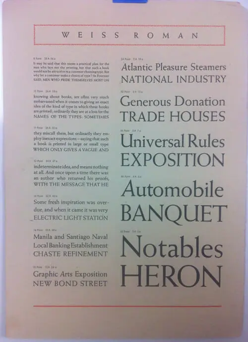 Weiss typeface