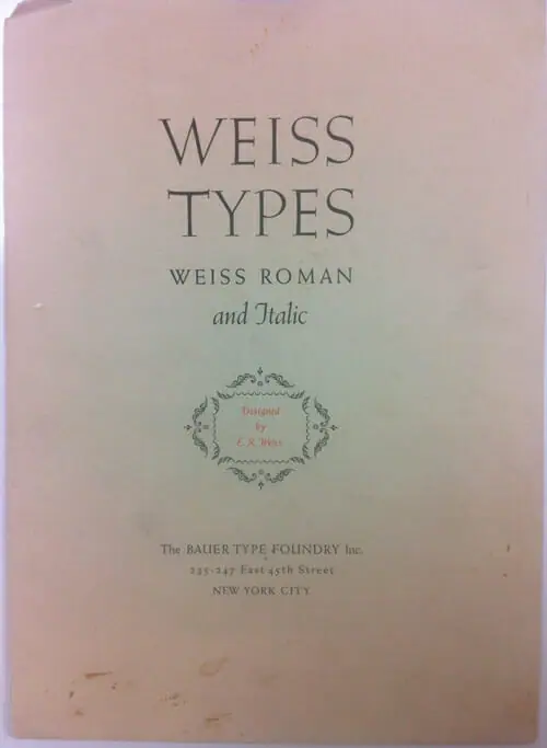 Weiss typeface