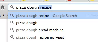 Google predictive search