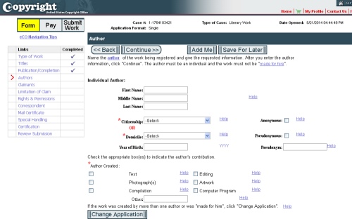 Pen name registration 1 x500