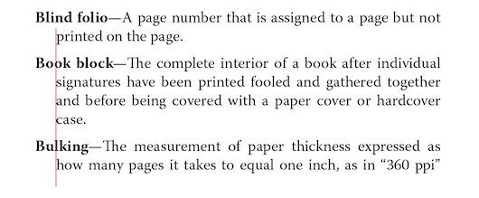 define hanging indent