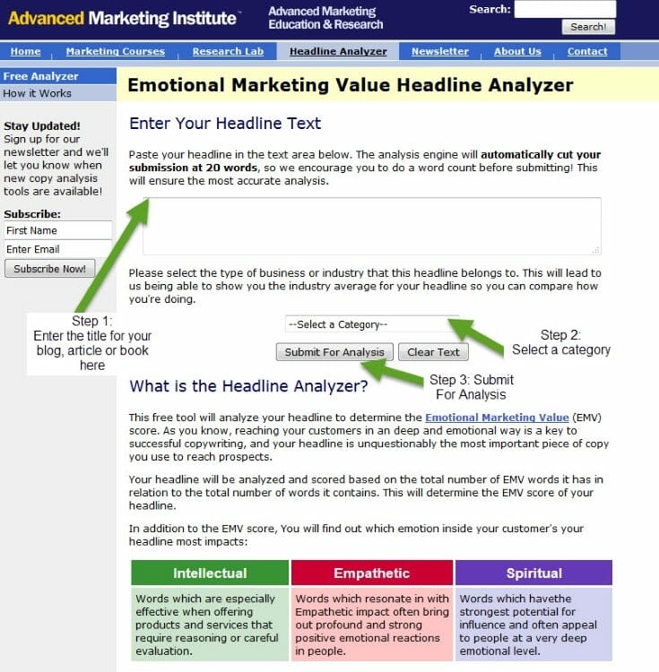 AMInstitute screen shot 1