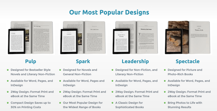 Book Design Templates 2.0: Upgraded Templates, Cool New Site, 25% Off This Week