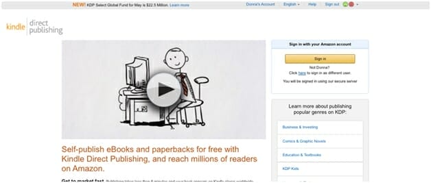 amazon kindle direct publishing bookshelf