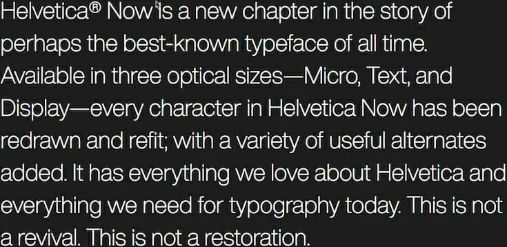 Helvetica now