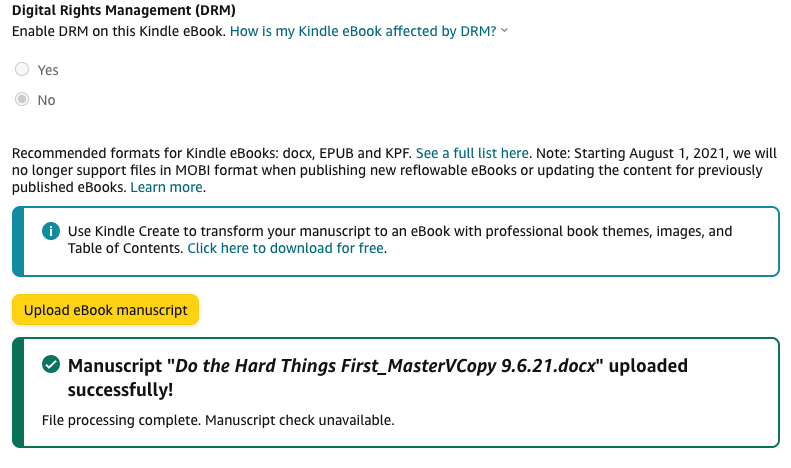 upload your book to KDP.15