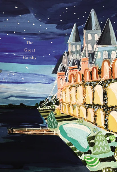 the great gatsby book cover painted version