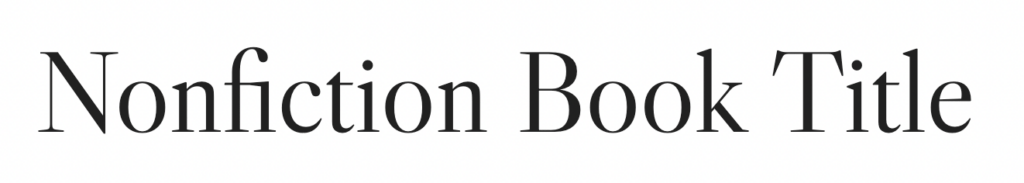 best book cover fonts - libre caslon display