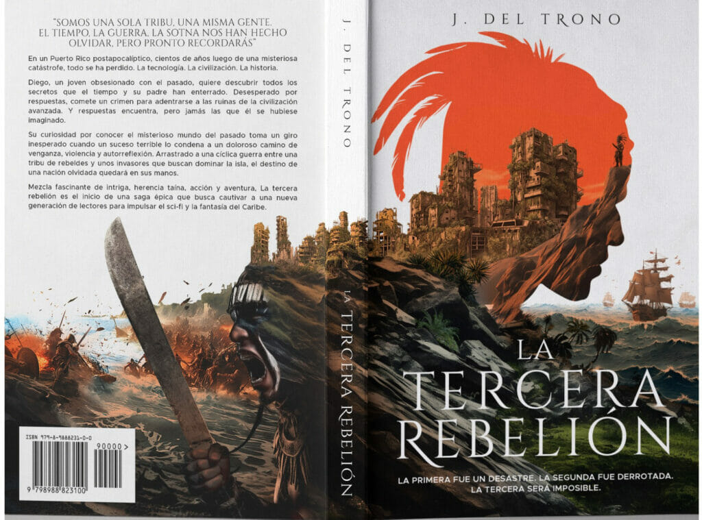 Back cover of a book examples La Tecra Rebelion