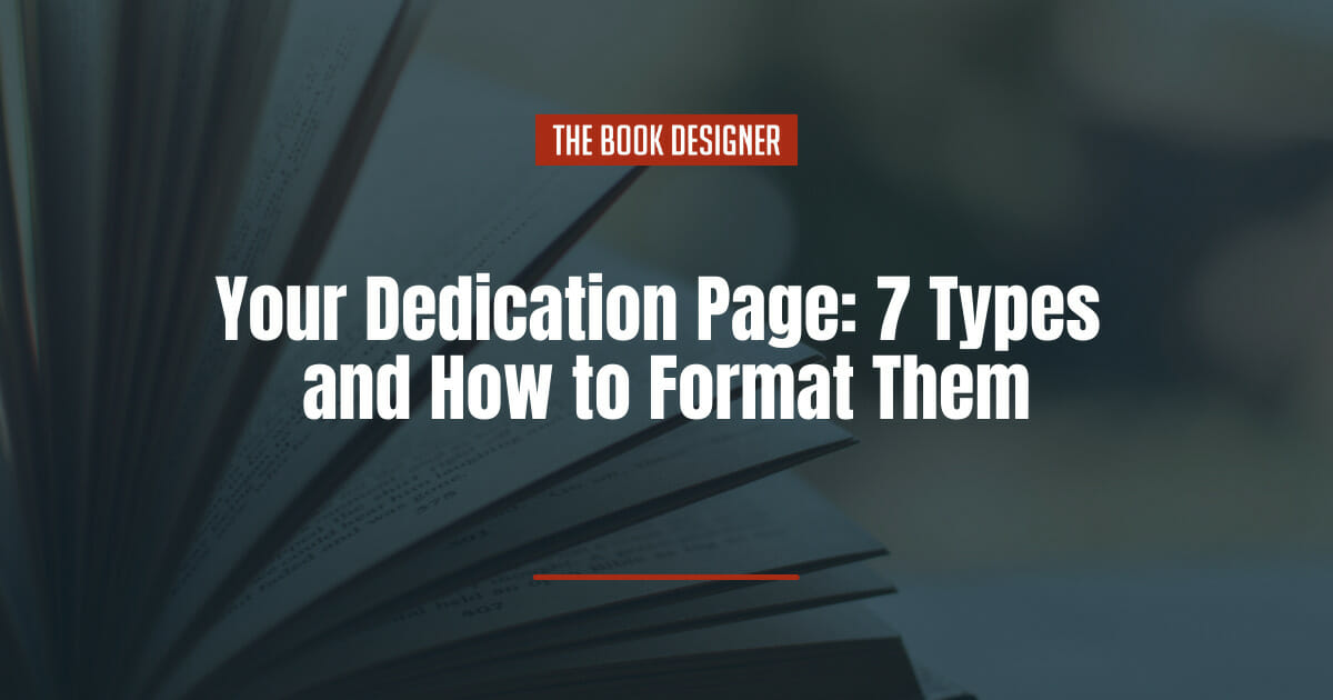 dedication page - open book