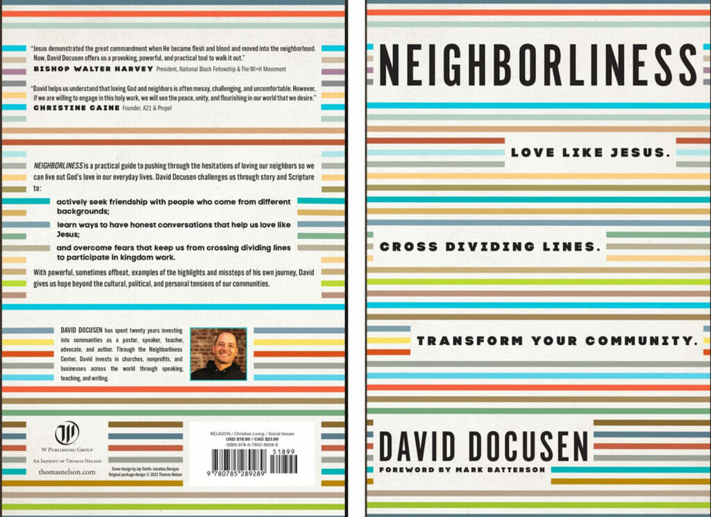 A back cover of the book examples of the book Neighborliness by David Docusen