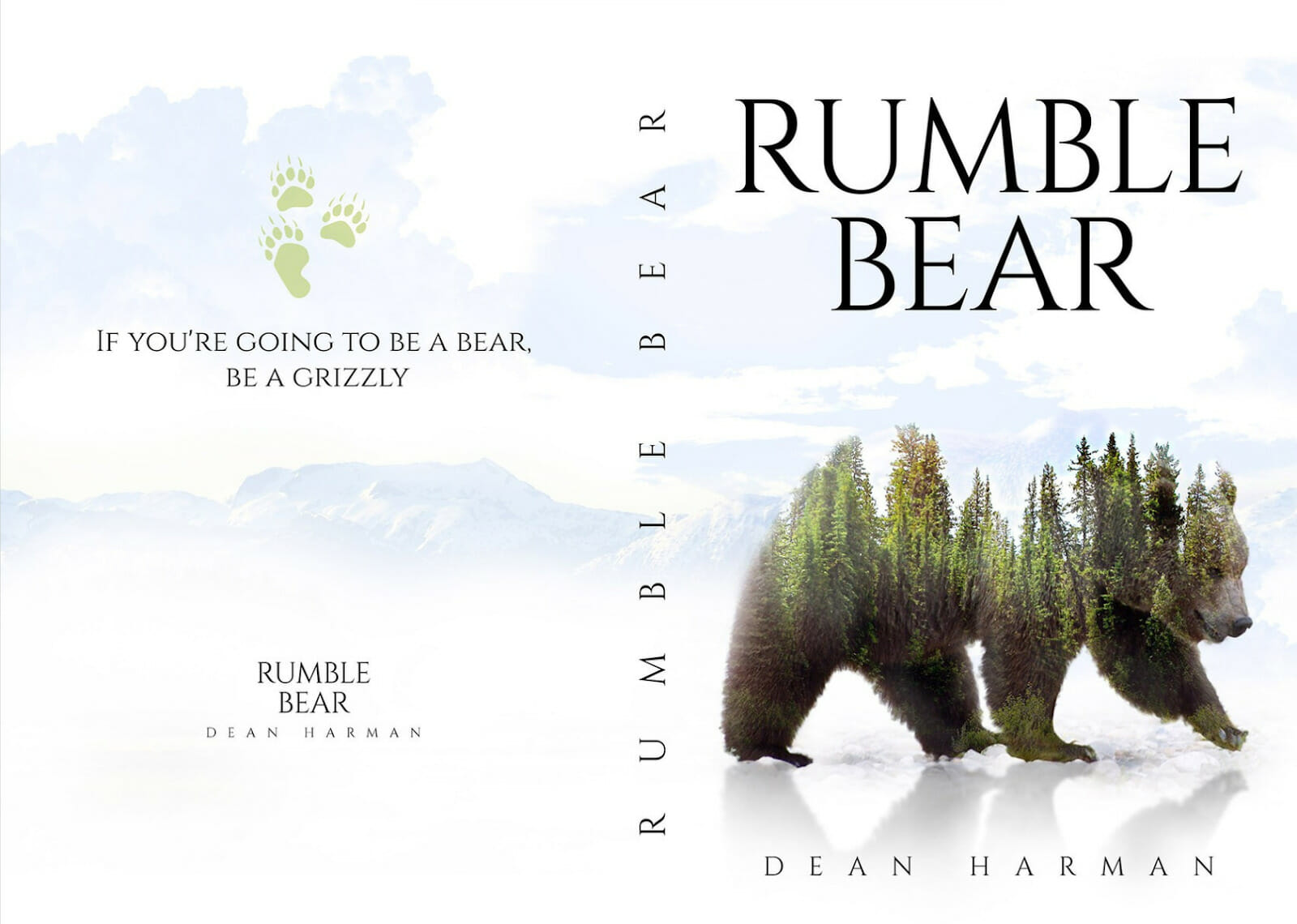 how to design a book cover example with book Rumble Bear 