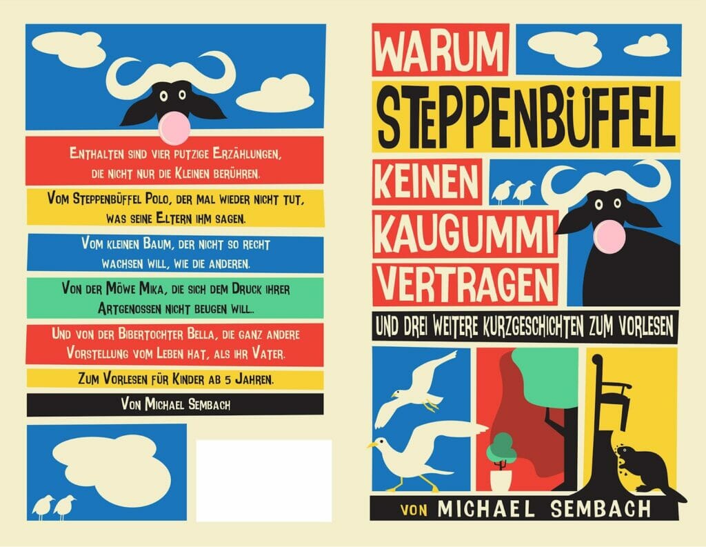 A back cover of a book examples of the book Warum Steppenbuffel by Michael Sembach