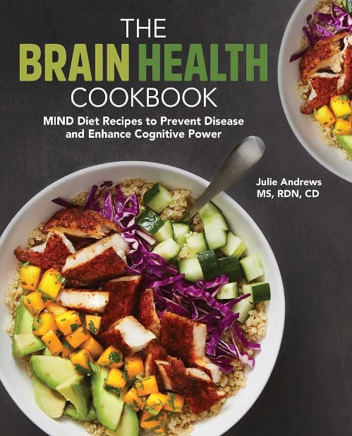 cookbook covers - The Brain Health Cookbook cover by Julie Andrews