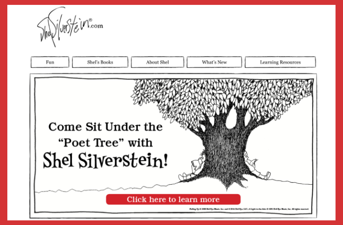 best author website - author shel silverstein