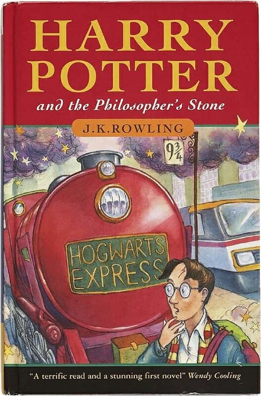The very first Harry Potter book cover