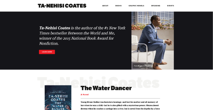 best author websites - author Ta-Nehisi Coates