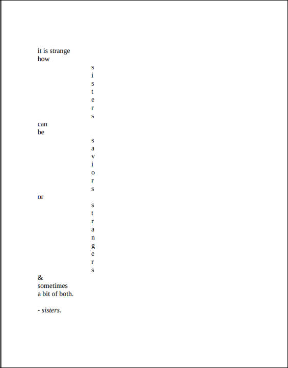 Poem featuring mixed horizontal and vertical alignment, with generous white space