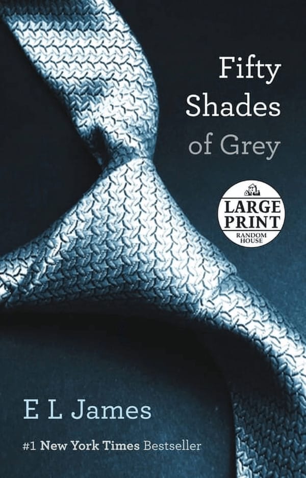 "50 Shades of Grey" by E.L. James Book Cover