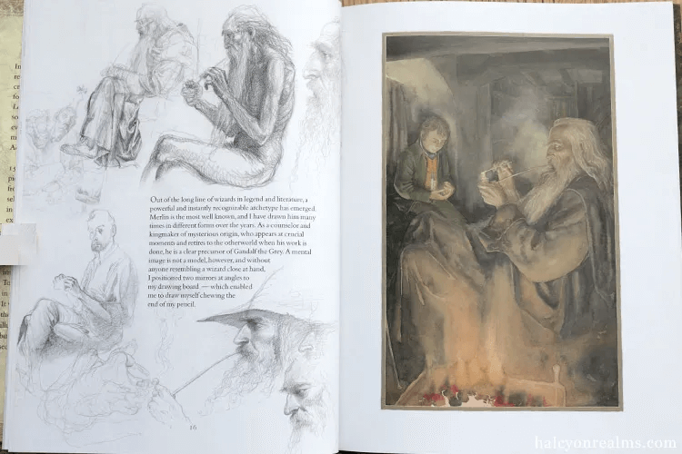 The Lord of the Rings Sketchbook by Alan Lee Book Interior